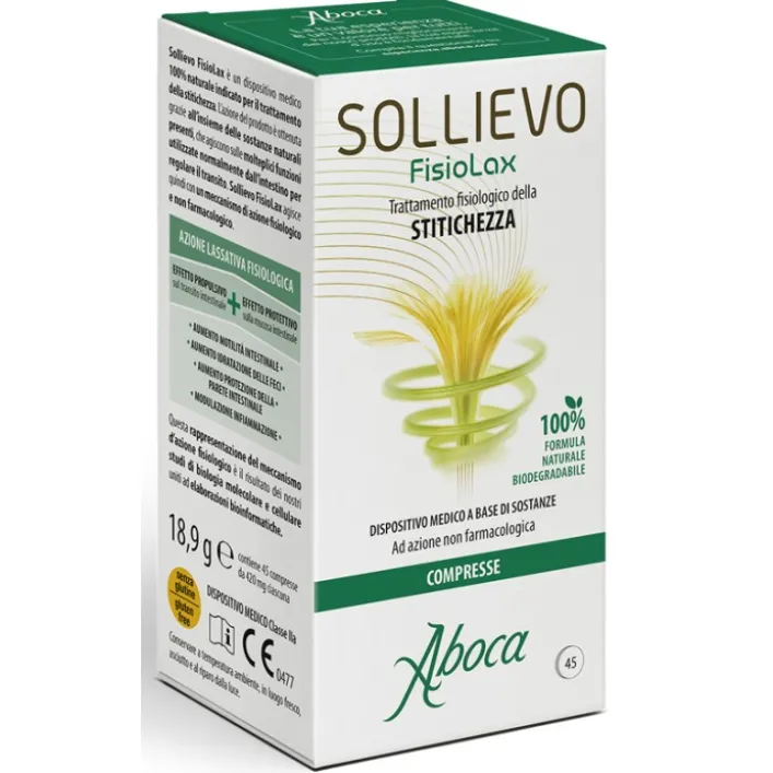 Aboca Sollievo Fisiolax 45 Compresse - Dispositivo Medico per la Stitichezza