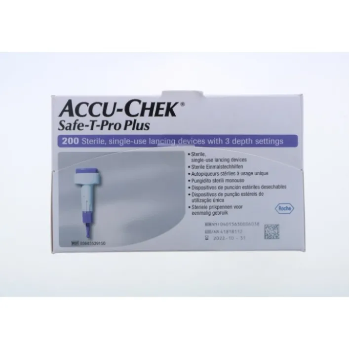 Accu-Chek Safe-T-Pro Plus Pungidito 200 Pezzi
