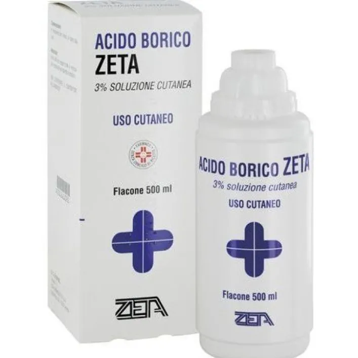 Acido Borico Zeta 3% Soluzione Cutanea Antisettico 500 ml