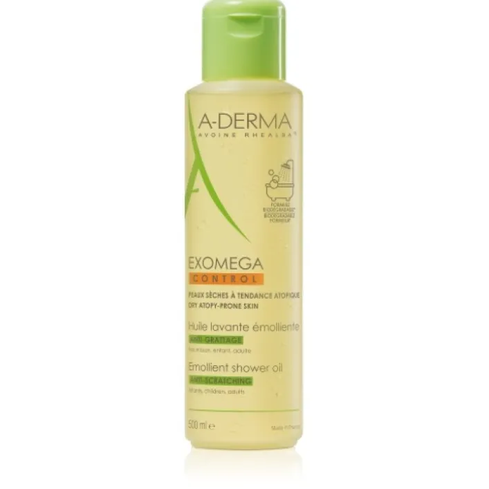 A-Derma Exomega Control Olio Lavante Viso e Corpo Pelle Secca 500 ml