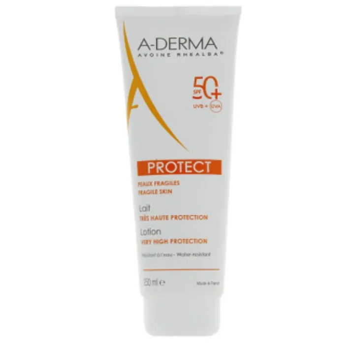 A-Derma Protect Latte Solare SPF 50+ Protezione Pelle Fragile 250 ml