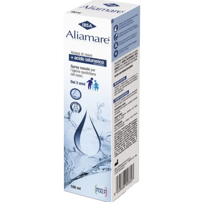 Aliamare Spray Acqua di Mare Isotonico Igiene Nasale 100 ml