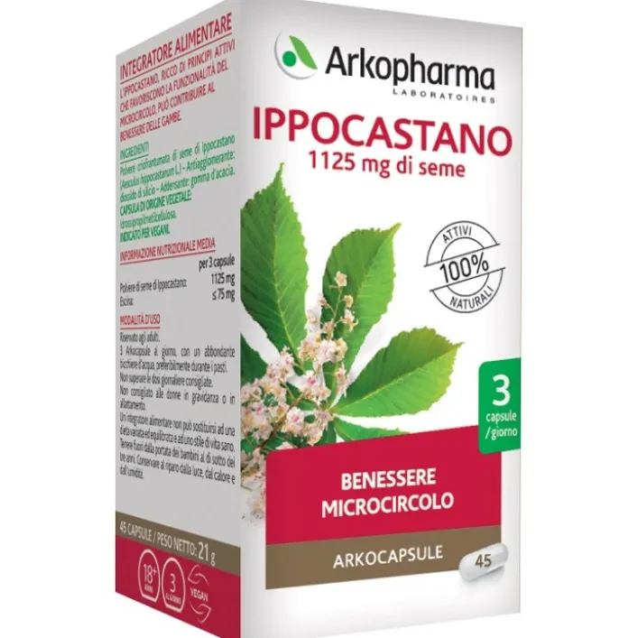 Arkocapsule Ippocastano 45 Capsule - Integratore per Gambe e Circolazione