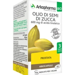 ArkoCapsule Olio Semi Zucca 60 Capsule - Integratore Benessere della Prostata