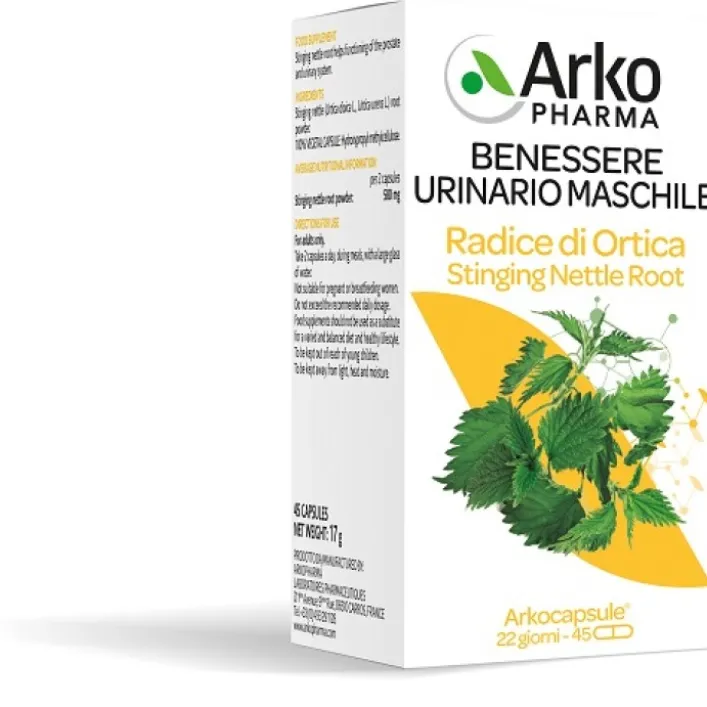 ArkoCapsule Radice di Ortica 45 Capsule - Integratore Benessere della Prostata