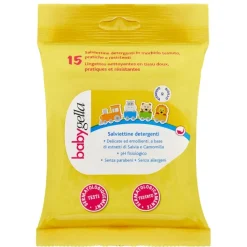 Babygella Salviettine Detergenti Per Pelle Bambino Pulizia Quotidiana 15 Pezzi