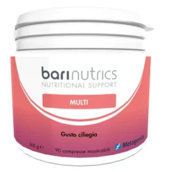 Barinutrics Multi Gusto Ciliegia 90 Compresse Masticabili - Integratore Vitamine e Minerali