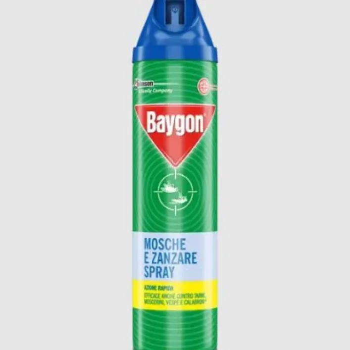 Baygon Mosche e Zanzare Plus Spray Insetticida 400 ml