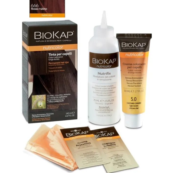 Biokap Nutricolor 6.66 Rosso Rubino - Tintura per Capelli
