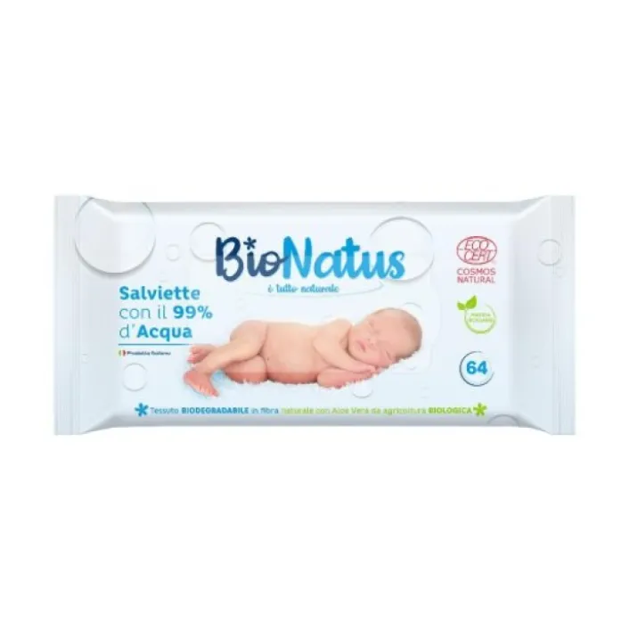 Bionatus Salviette all'Acqua 99% 64 pezzi