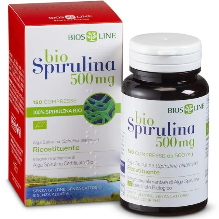 Bios Line Biondo Spirulina 500 150 Compresse - Integratore Energetico
