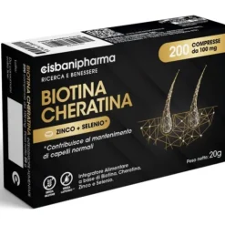 Biotina Cheratina Cisbani Pharma 200 compresse - Integratore Benessere Capelli