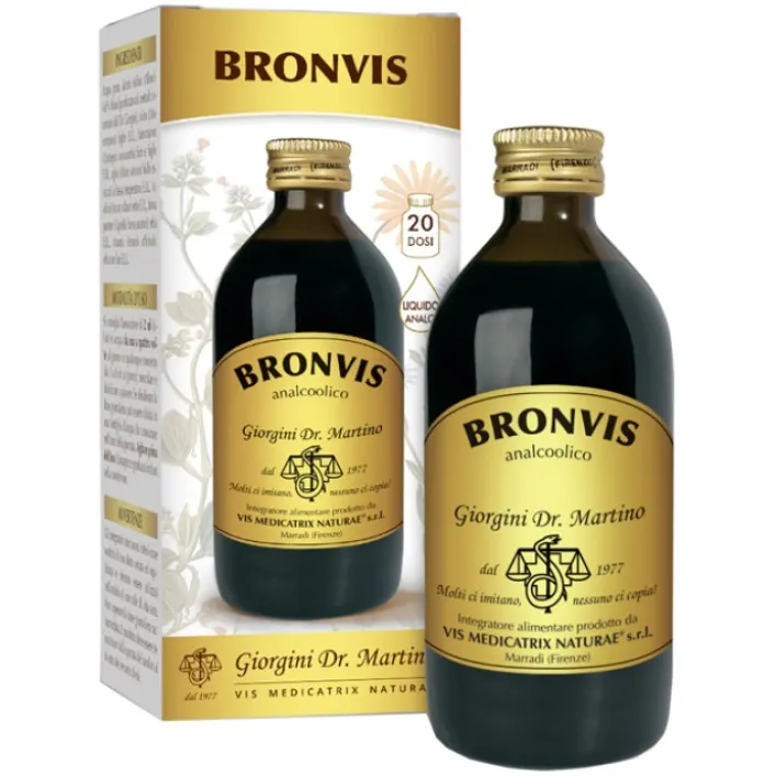 Bronvis Liquido Analcolico 200 ml Dr. Giorgini - Integratore Benessere Naso e Gola