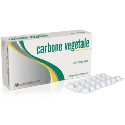 Carbone Vegetale 20 Compresse - Integratore Gonfiore Addominale