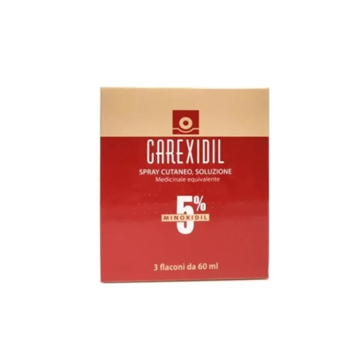Carexidil 5% Minoxidil Spray Cutaneo Soluzione 3 x 60 ml