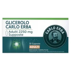 Carlo Erba Glicerolo Adulti 2250 mg 18 supposte