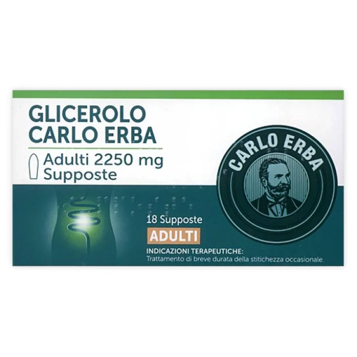 Carlo Erba Glicerolo Adulti 2250 mg 18 supposte