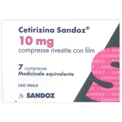 Cetirizina Sandoz 10 mg Antistaminico 7 Compresse