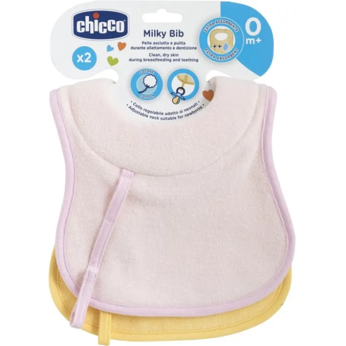 Chicco Bavaglini Neonati Rosa 2 Pezzi