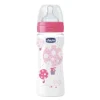 Chicco Biberon Benessere con Tettarella in Silicone Girl 330 ml + 4m