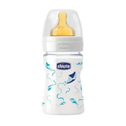 Chicco Biberon Well Being Vetro Caucciu' Boy 150 ml