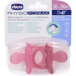 Chicco Gommotto Silicone Rosa 16-36 mesi 2 pezzi