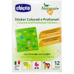 Chicco Zanza Sticker Antizanzara colorati e profumati 12 pezzi