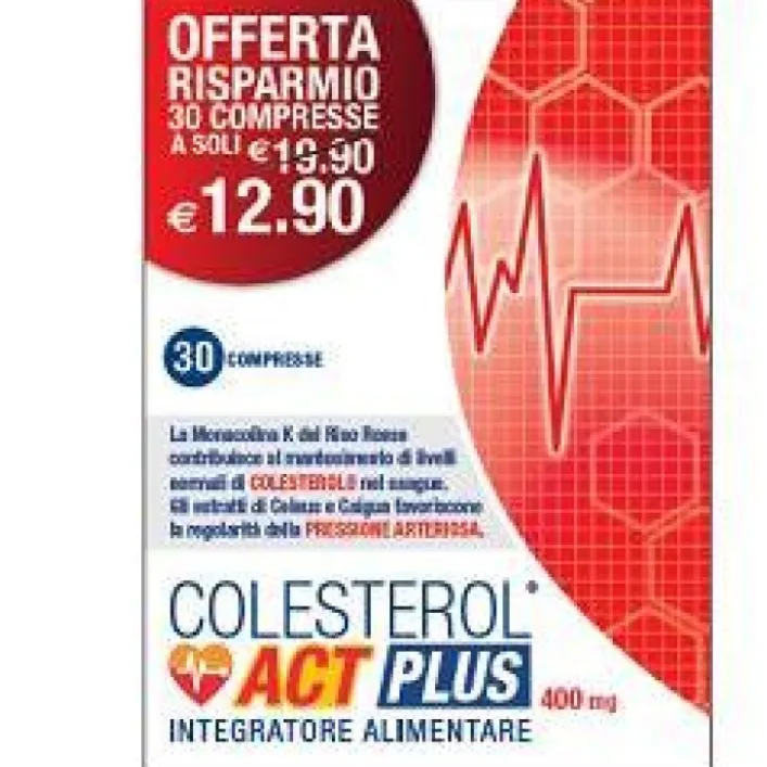 Colesterol Act Plus 30 Compresse - Integratore Alimentare Colesterolo