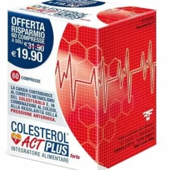 Colesterol Act Plus Forte 60 Compresse - Integratore Alimentare Controllo Colesterolo