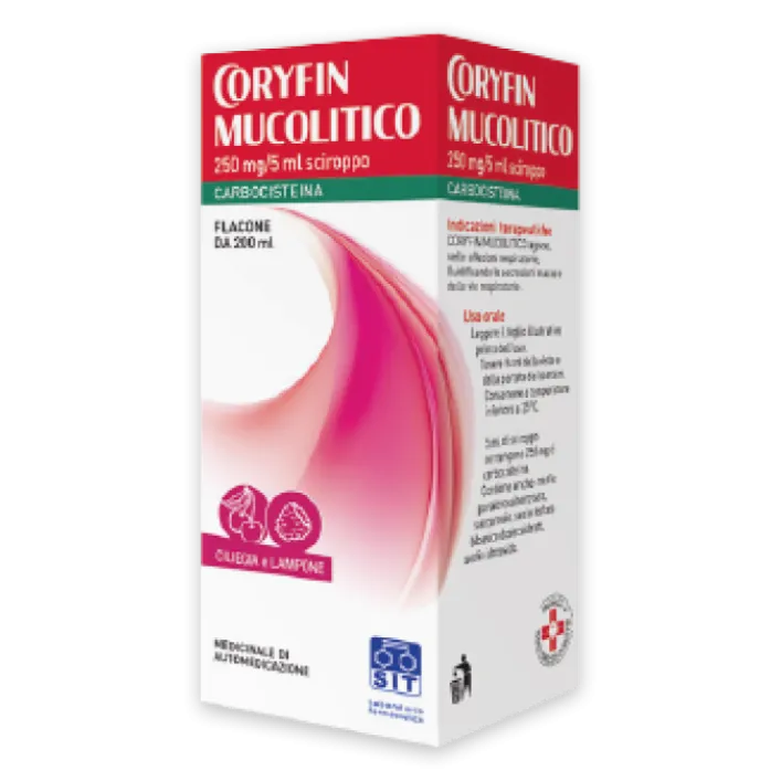 Coryfin Mucolitico Sciroppo 250 mg/5 ml Carbocisteina 200 ml