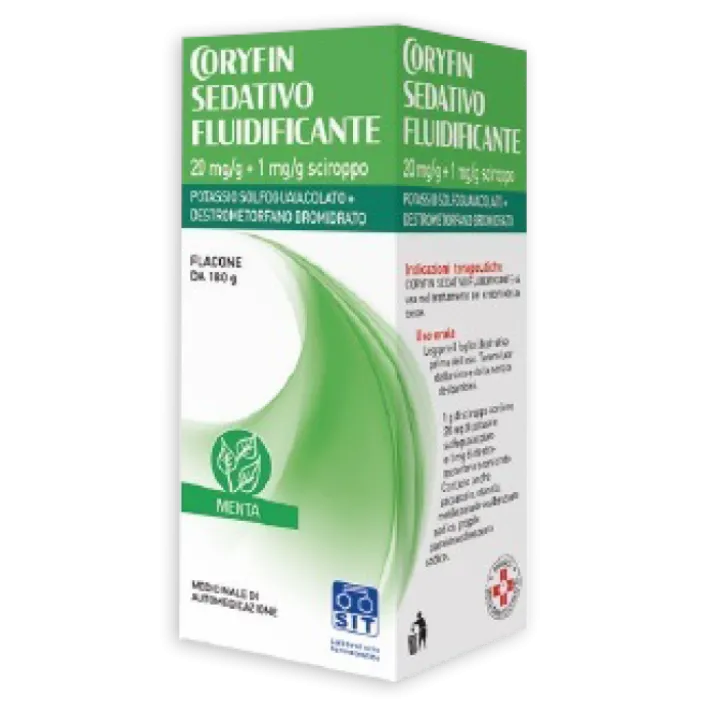 Coryfin Sedativo Fluidificante Sciroppo 20 mg + 1 mg Tosse Secca 180 grammi