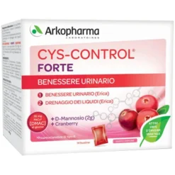 Cys-Control Plus 14 Bustine - Integratore Drenante e Benessere Urinario