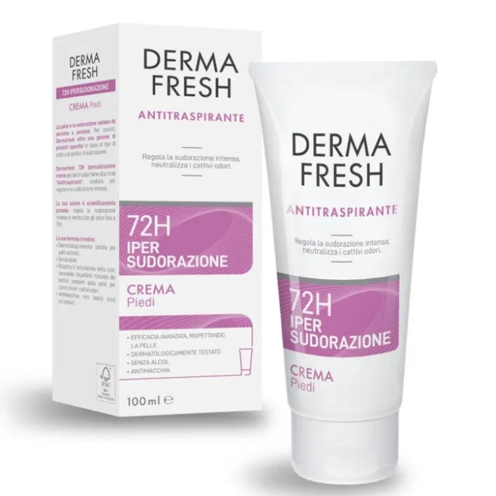 Dermafresh 72H Ipersudorazione Crema Piedi 100 ml
