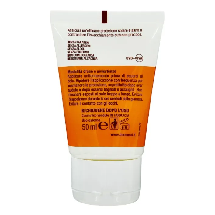 Dermasol Crema Solare SPF 50+ Protezione Viso 50 ml