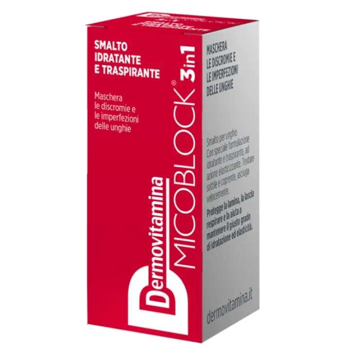 DermoVitamina MicoBlock 3in1 Smalto Idratante e Traspirante Rosso