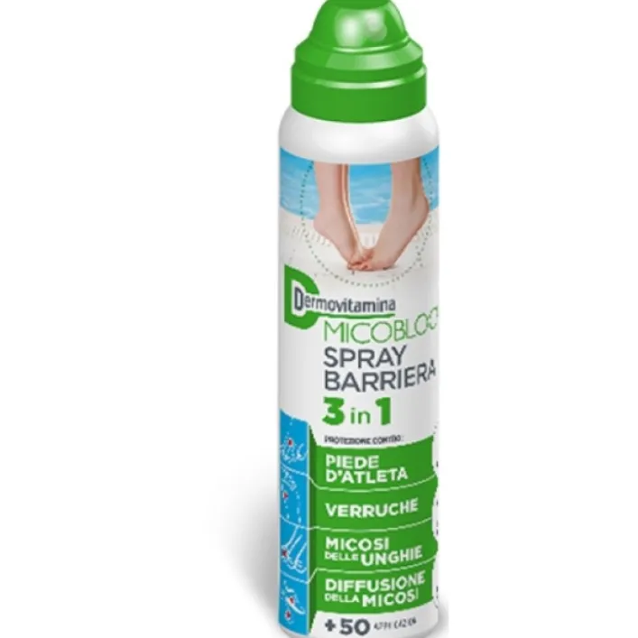 DermoVitamina MicoBlock Spray Barriera per Trattamento Piede D'Atleta 100 ml