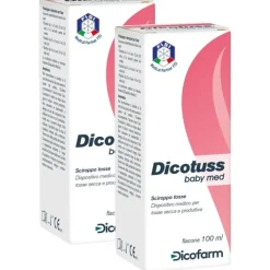 Dicotuss Baby Med Sciroppo Bipack 2 x 100 ml - Integratore Tosse Secca e Produttiva
