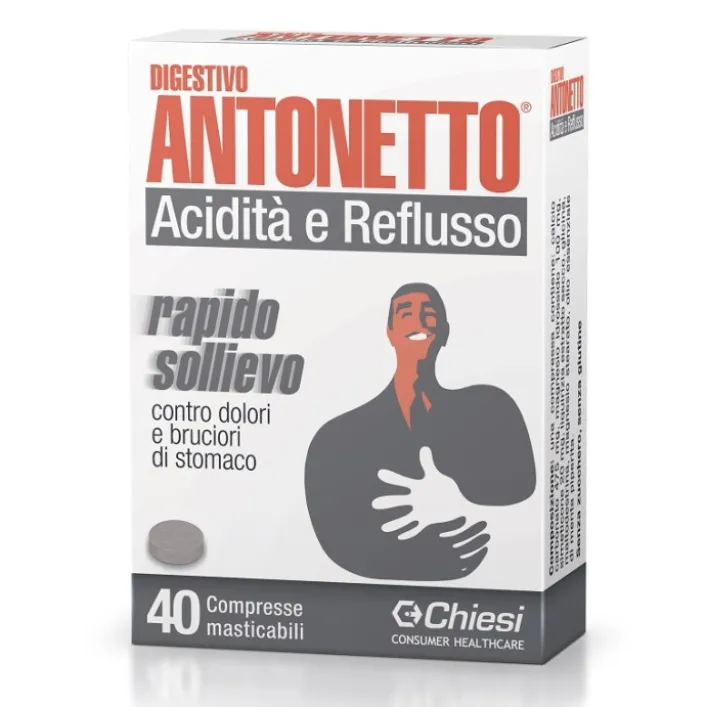 Digestivo Antonetto Acidità e Reflusso 40 Compresse Masticabili