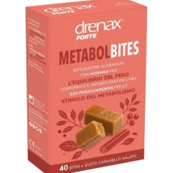Drenax Forte Metabolibites Caramello Salato 40 bites - Integratore Controllo Peso