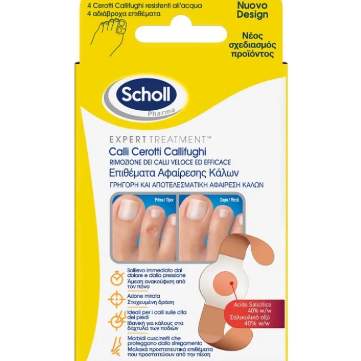 Dr. Scholl Cerotti Callifughi Rimozione e Protezione Calli 4 Cerotti