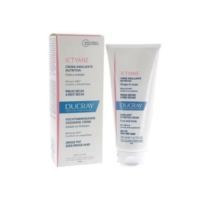 Ducray Ictyane Crema Emolliente Nutritiva Pelle Secca e Molto Secca 200 ml