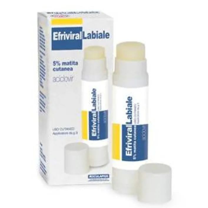 Efrivirallabiale Matita Cutanea 5% Aciclovir Herpes 3 grammi
