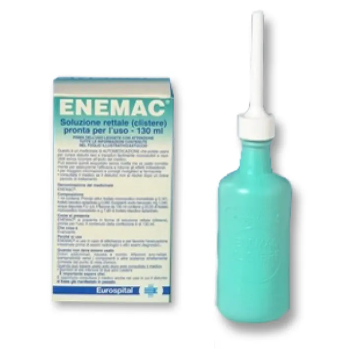 Enemac Soluzione Rettale Clistere 6,1g/100 ml + 6g/100 ml Monodose 130 ml