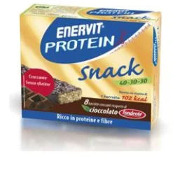 Enervit Protein Snack Cioccolato e Soja Barrette Energetiche 8 pezzi