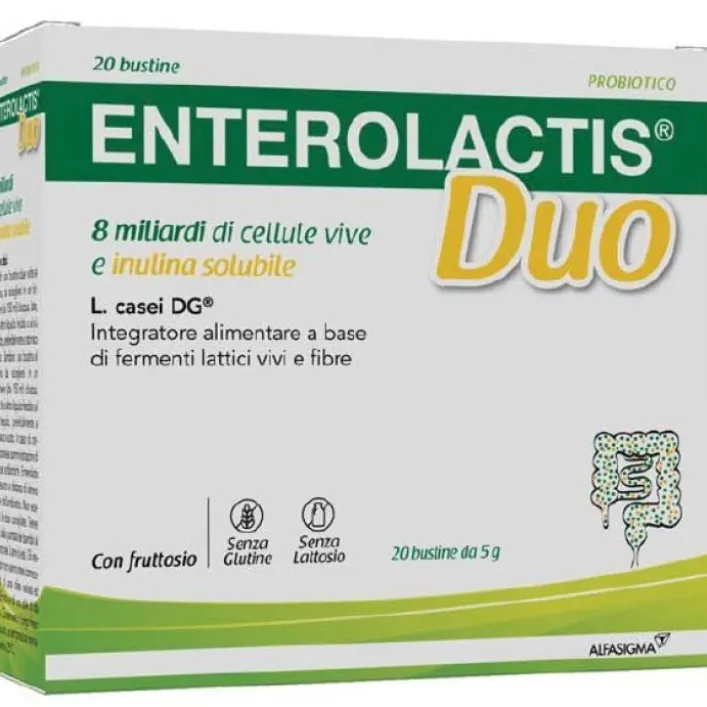 Enterolactis Duo 20 bustine - Integratore Fermenti Lattici Vivi