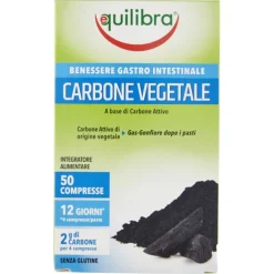 Equilibra Carbone Vegetale 50 Compresse - Integratore Pancia Piatta
