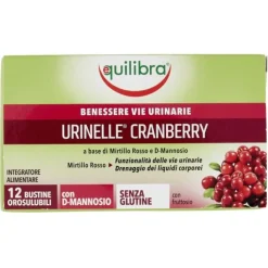 Equilibra Urinelle Cranberry 12 bustine orosolubili - Integratore Benessere Vie Urinarie