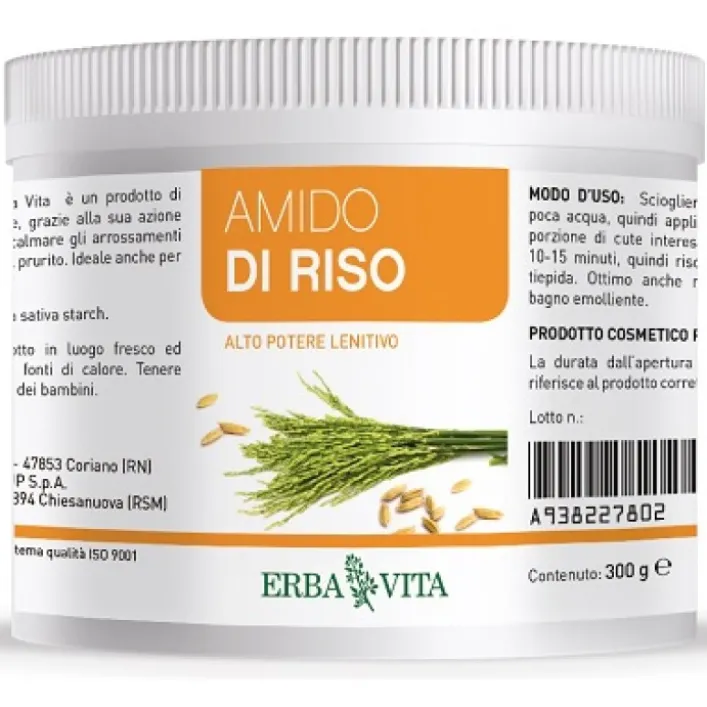 Erba Vita Amido di Riso per Uso Esterno Barattolo 300 grammi