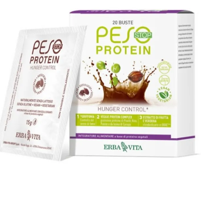 Erba Vita Peso Stop Protein 20 Bustine - Integratore Alimentare