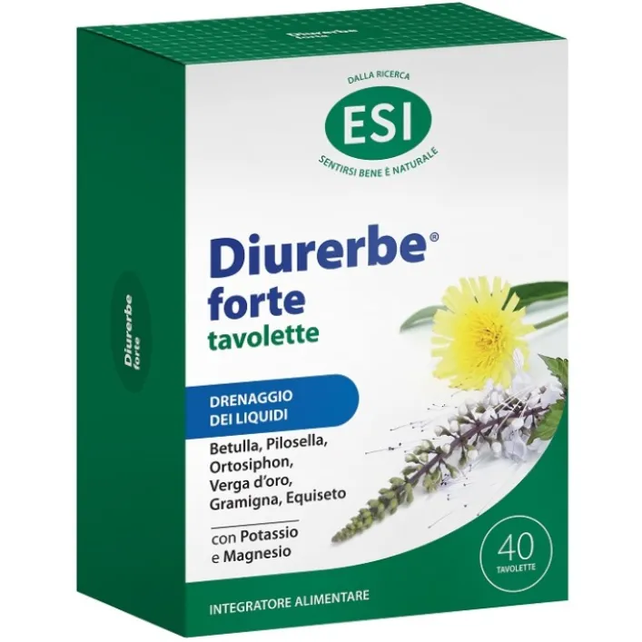 Esi Diurerbe Forte 40 Ovalette - Integratore Alimentare Drenante